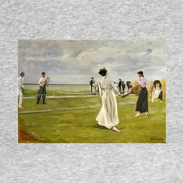 tennis game by the sea 1901 - Max Liebermann by Kollagio